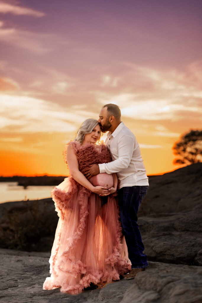 Maternity picture by the lake